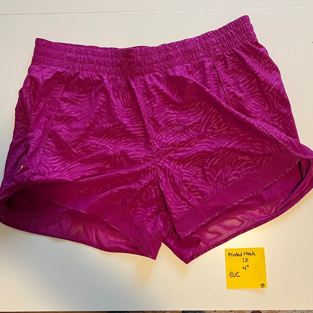 Athlete Printed Mesh Running Shorts, Size 1X